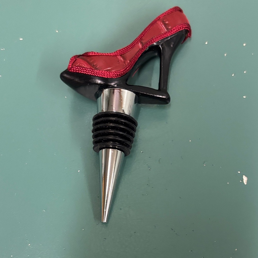 Red High Heel Wine Bottle Stopper